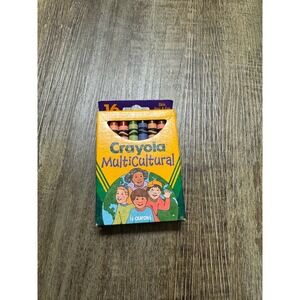 Vintage 1993‎ Crayola Multicultural 16 Count Skin Hair Eye Color Crayons 52-0716